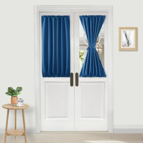 Vista 70 de DWCN Cortinas para Puertas Francesas – Cortinas opacas térmicas con bolsillo para barra para puertas con ventana de cristal, puertas de cocina