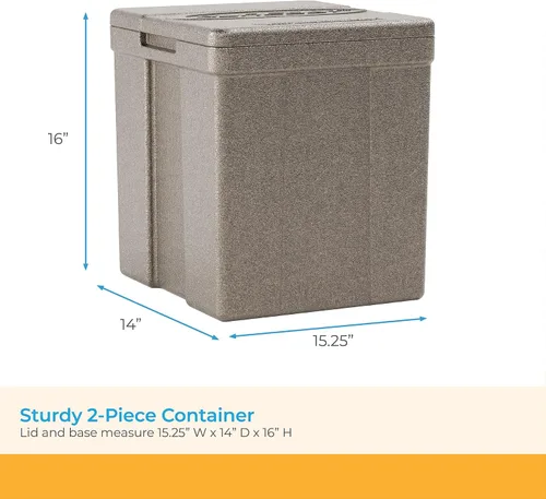 Vista 7 de Suncast Enfriador de espuma aislante para barra de entretenimiento al aire libre, 7.94 galones. Enfriador de bar aislado con tapa, sombra oscura