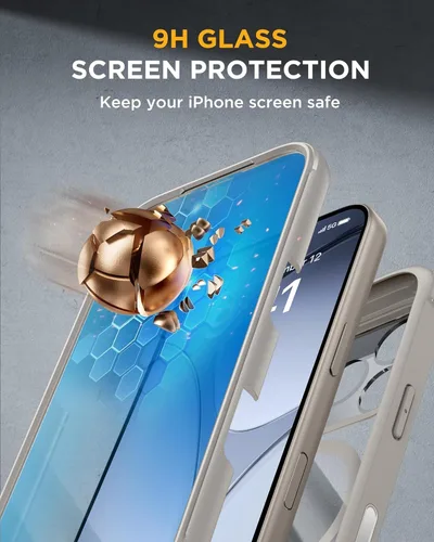 Vista 264 de Miracase Serie de vidrio para iPhone 11 de 6.1 pulgadas, funda protectora de cuerpo completo resistente mejorada con protector de pantalla de vidrio
