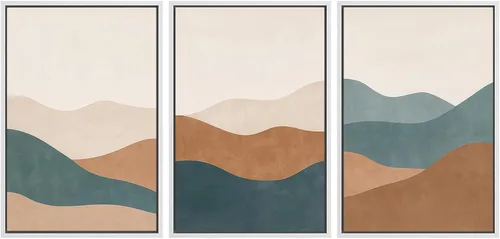 Vista 13 de SIGNWIN Lienzo enmarcado para pared, juego de arte sereno de pantanos con humedales verdes e ilustraciones de agua tranquila, arte moderno