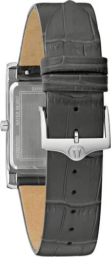 Vista 3 de Bulova Men's Classic Sutton 3-Hand Calendar Quartz Leather Strap, Patterned Dial, Sapphire Crystal, 29 x 41mm Gris