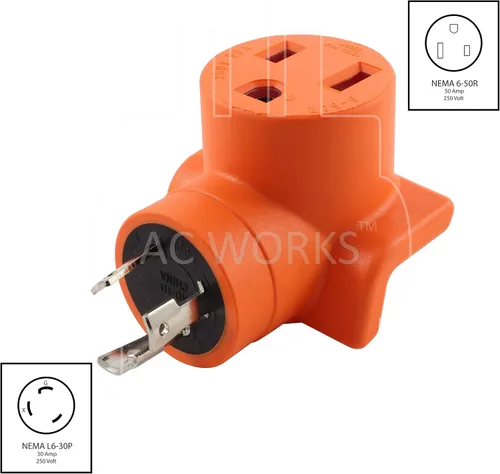 Vista 2 de AC WORKS Adaptador de soldador 6-50 (L6-30 30A 250V bloqueo)