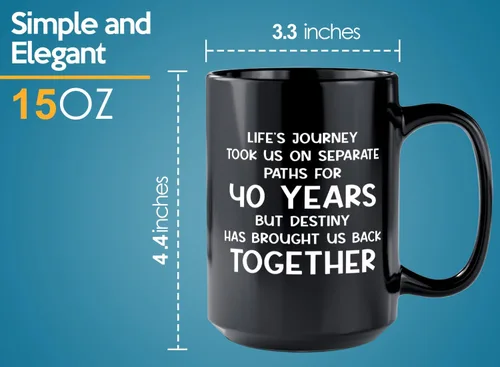 Vista 6 de Wish You Lived Next Door - Taza de café de 15 onzas, color negro, para 40 años, regalos para ancianos y ancianos, regalo de amistad para niños