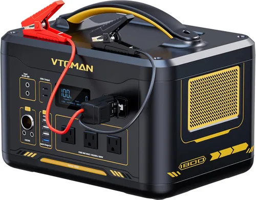 Vista 15 de VTOMAN Jump 600X Estación de Energía Portátil 600W, Generador Solar 299Wh Estación de Energía con Batería LiFePO4 con Arranque Rápido