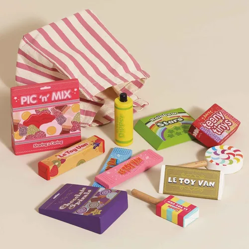 Vista 3 de Le Toy Van - Juego de comida de madera para jugar con dulces de simulación Juguete de madera para niños Ideal como regalo - Adecuado