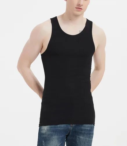 Vista 5 de Comfneat Paquete de 6 camisetas sin mangas ajustadas de algodón y elastano para hombre