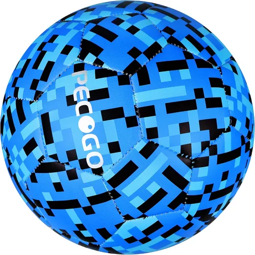 Vista 2 de Balón de fútbol tamaño 4 para niños, diseño rosa mosaico/azul, pelota de entrenamiento juvenil para niños y niñas, regalo de fútbol para interiores