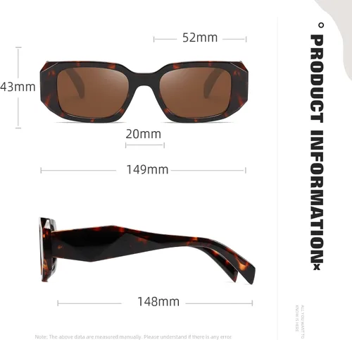 Vista 4 de MASDUN Y2k - Gafas de sol cuadradas para mujer y hombre, diseño de moda, estilo retro, a la moda, con protección UV