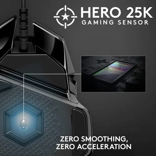 Vista 3 de Logitech G502 SE Hero - Mouse RGB de alto rendimiento para videojuegos con 11 botones programables