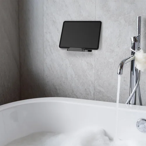 Vista 8 de Soporte de pared para tabletas, soporte de computadora ajustable para tabletas, teléfonos, lectores electrónicos