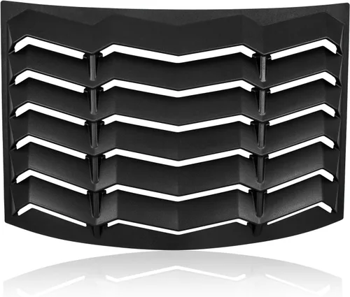 Vista 7 de Rejillas para ventana trasera para Chevrolet Chevy Camaro 2010 2011 2012 2013 2014 2015, parabrisas, estilo Lambo, mate negro, ABS, cubierta parasol