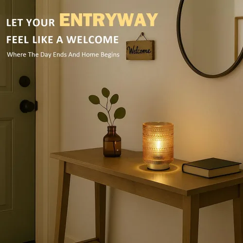 Vista 6 de Lámpara decorativa a pilas con temporizador para decoración de mesita de noche, estantería, pequeña lámpara de mesa decorativa inalámbrica