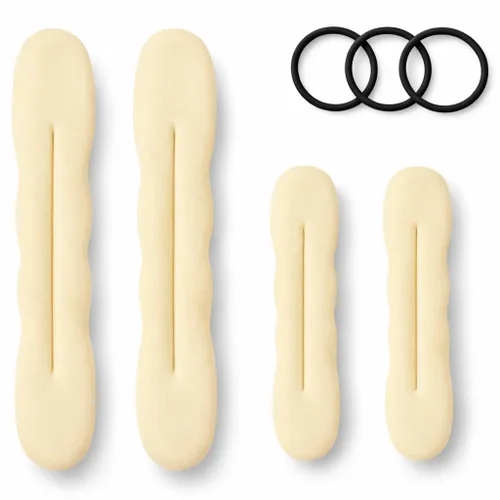 Vista 9 de Styla Hair Creador Mágico de Moños (2 Pequeños, 2 Grandes) Esponja de Espuma Moldeadora de Moños Accesorios para el Cabello (Morena)