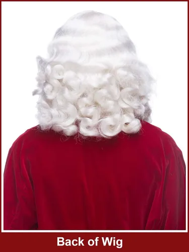 Vista 3 de Costume Adventure Juego de barba y peluca de Santa Claus de lujo, barba y peluca de Santa Claus, barba de Papá Noel, talla única