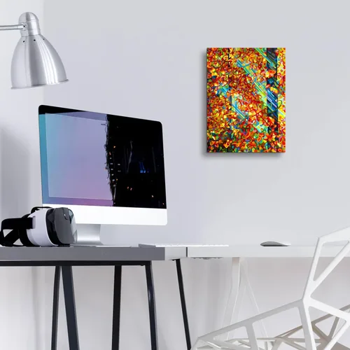 Vista 4 de Epic Art 'Beaming' de Mandy Budan, arte de pared de vidrio acrílico, 12"x16