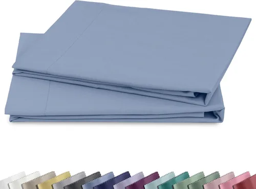 Vista 11 de California Design Den Juego de 2 fundas de almohada estándar tamaño Queen - 100% algodón, juego de 2 fundas de satén suave, se adapta a almohadas