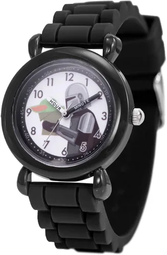 Vista 6 de Star Wars The Mandalorian - Reloj analógico de cuarzo con correa de silicona para niños