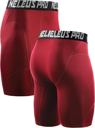 Vista 5 de NELEUS Paquete de 3 pantalones cortos de compresión para hombre