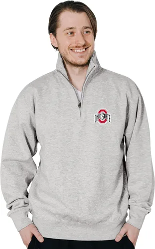 Vista 74 de Blue 84 Sudadera con cremallera de un cuarto para hombre de la NCAA