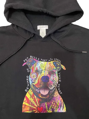 Vista 3 de CXCDIY El último estilo DIY Pitbull sudadera con capucha para mujer