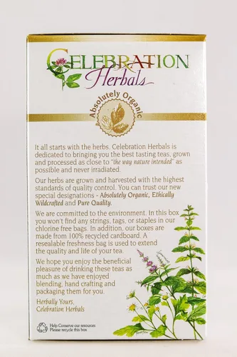 Vista 6 de CELEBRATION HERBALS Té de flores de manzanilla orgánico 24 bolsas, 0.02 libras