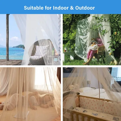 Vista 6 de Aoresac Toldo de cama para niñas, elegantes cortinas de cama con dosel de techo, toldo de princesa para cama de niñas, red de cama colgante