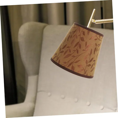 Vista 9 de OSALADI Pantalla de tela de sauce para mesita de noche, cubierta de lámpara de pie, cubierta de lámpara de candelabro, pantallas de lámpara de Dorado