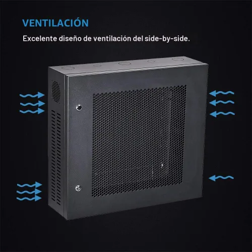 Vista 2 de Kenuco Caja de seguridad de acero de calibre 16 resistente DVR y Swing Open Top 24 '' x 21 '' x 7 '' - (negro)