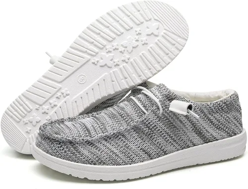 Vista 5 de Betrue Zapatos náuticos ligeros para mujer, mocasines casuales para mujer, zapatos de cubierta para mujer, zapatos de lona transpirables para mujer