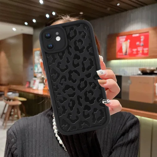 Vista 5 de Funda compatible con iPhone 11, diseño de estampado de guepardo, TPU suave a prueba de golpes, funda protectora para mujeres y niñas, funda delgada