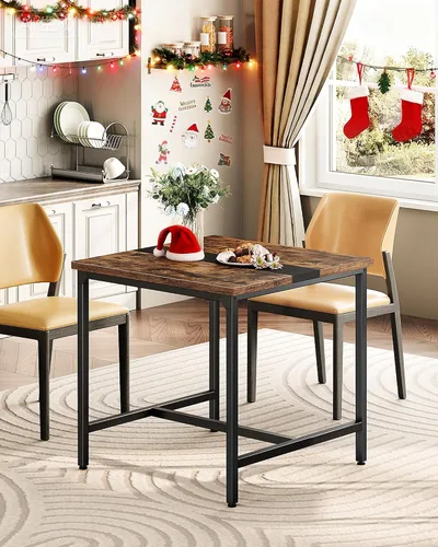 Vista 2 de CHOEZON Mesa de comedor cuadrada para cocina, mesa de comedor de 29.5 pulgadas, mesas de comedor pequeñas, escritorio de escritura, mesas de café