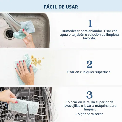 Vista 4 de ELYN Paños de cocina suecos, paños de esponja reutilizables y lavables, toallas de papel absorbentes para limpieza de cocina, platos, encimeras