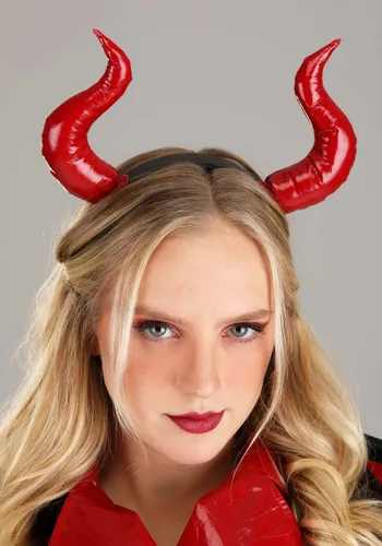 Vista 3 de Disfraz de Diablo de Cuero para Mujer Multicolor