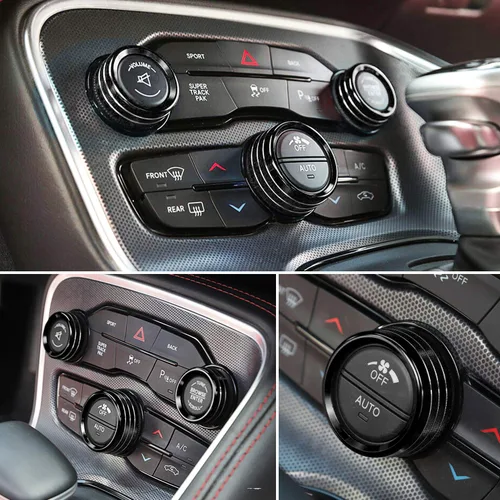Vista 3 de Interruptor de aire acondicionado, perilla de botón de CD para Dodge Challenger Charger Chrysler 300 300s 2015-2024, para Ram 2013-2018, accesorios