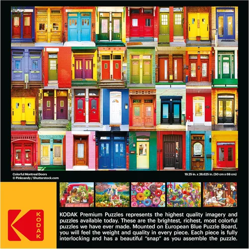 Vista 3 de KODAK PREMIUM PUZZLES - Rompecabezas colorido con puertas de Montreal, multicolor