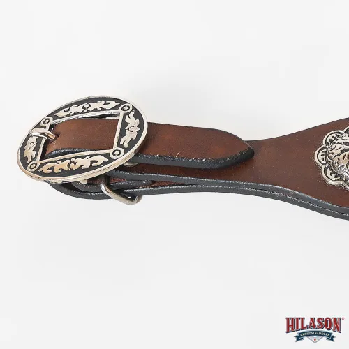 Vista 4 de HILASON Western Horse Tack Quick Change Buckle Slobber Straps Marrón oscuro