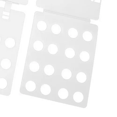Vista 5 de Carpeta de ropa, tabla plegable para camisas, rápido y fácil de plegar, material de PP portátil para viajes (blanco)