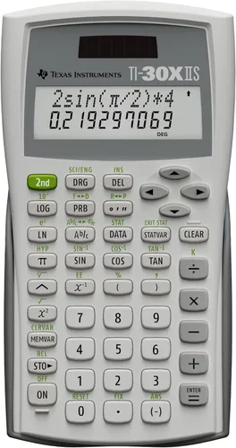 Vista 2 de Calculadora científica Texas Instruments TI-30 X IIS 2-Linea, Blanco