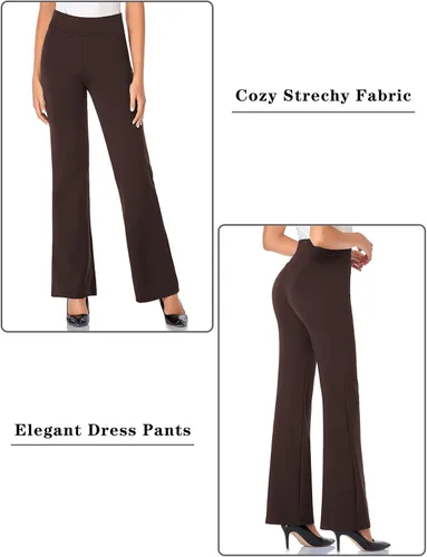 Vista 3 de Tapata - Pantalones de vestir elásticos para mujer de 28 pulgadas 30 pulgadas 32 pulgadas 34 pulgadas de cintura alta para oficina negocios casual