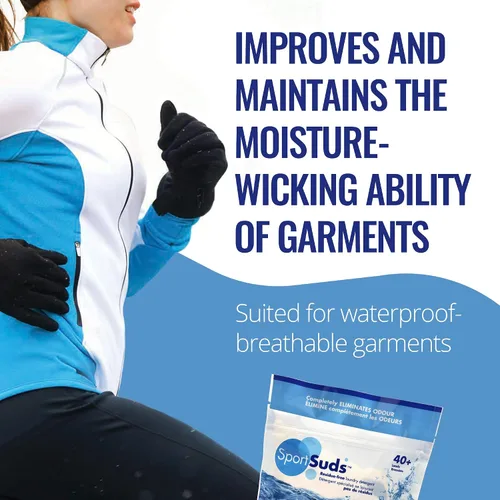 Vista 4 de Sport Suds - Detergente para ropa, bolsa con cierre de 500 g, para más de 40 lavados, SPO500, 1