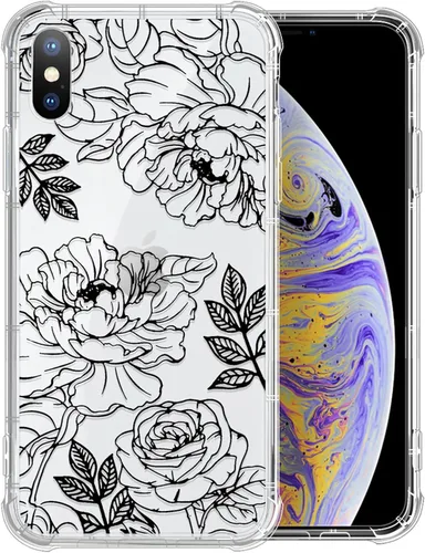 Vista 8 de Funda compatible con iPhone X/Xs, TPU suave, transparente, a prueba de golpes, funda protectora transparente para iPhone X/XS, alpaca