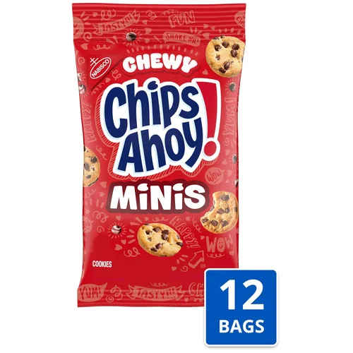 Vista 4 de CHIPS AHOY! Chewy Minis - Galletas con chispas de chocolate, paquetes de 12-3 onzas