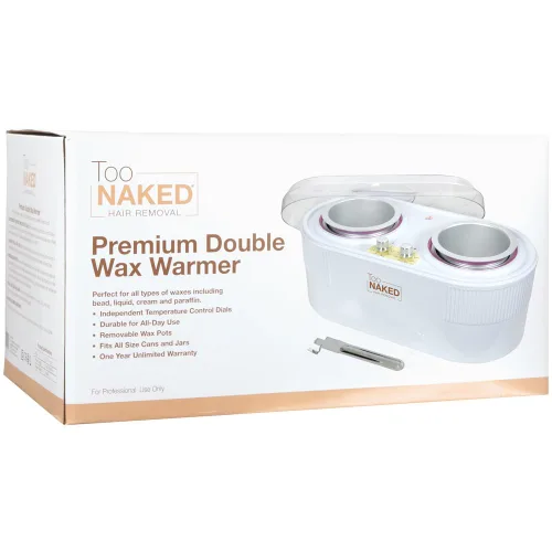 Vista 4 de TOO NAKED HAIR REMOVAL Calentador de cera doble de alta calidad, calentador de cera de parafina para depilación doble con controles de temperatura
