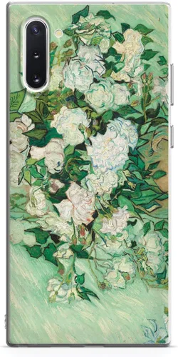 Vista 15 de Inspired Cases - Funda con textura 3D para iPhone Xs Max - Funda protectora de goma para Apple iPhone Xs Max - Vincent Van Gogh - Rosas