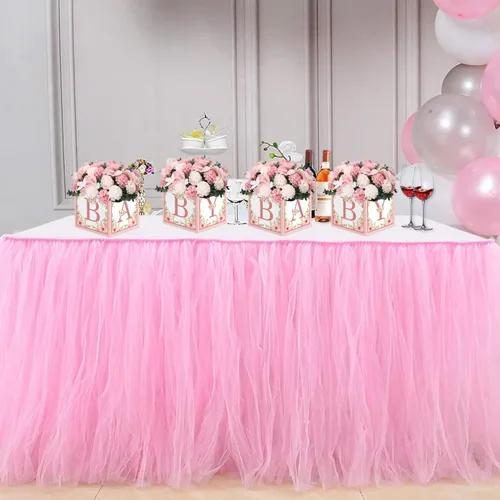 Vista 8 de TSVATE Decoraciones de cajas rosas para baby shower, 4 cajas de centro de mesa de baby shower, decoración de centro de mesa de primer cumpleaños