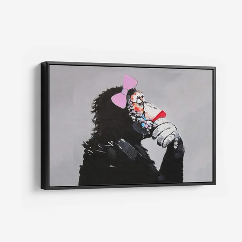 Vista 39 de Arte en lienzo de Banksy para pared, decoración del hogar, lienzo pre-estirado - varios tamaños