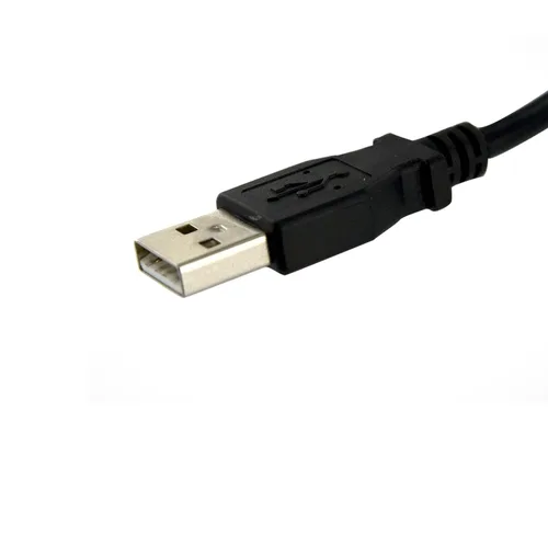 Vista 3 de StarTech Cable USB 2.0 A-A F/M de 1 pie para montaje en panel, negro (USBPNLAFAM1)