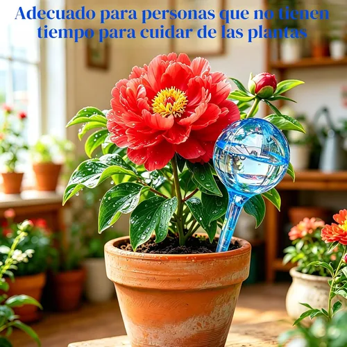 Vista 5 de Bombillas de riego automático para plantas, 10 piezas de inserto de maceta de riego automático, dispositivo de riego por goteo de flores, riego