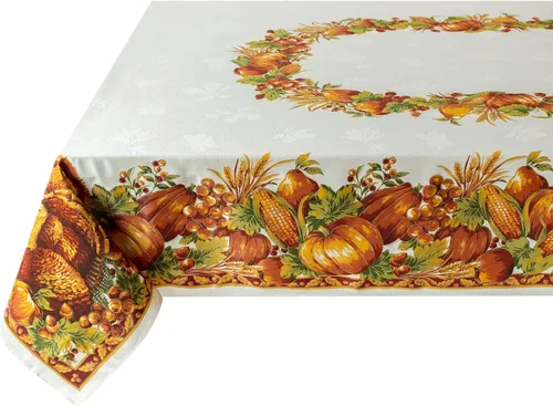 Vista 6 de Benson Mills mantel con diseño de moños navideños, 55% algodón, 45% poliéster