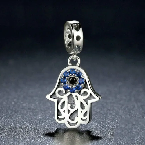 Vista 5 de Abalorio de plata de ley 925 con diseño de Hamsa para pulsera Pandora plata de ley Plateado YC-36543561